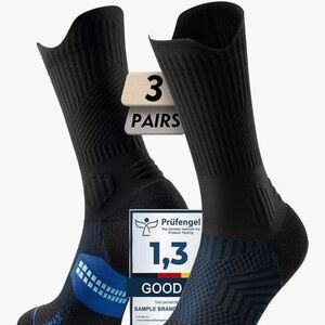 Compression Running Socks Bamboo Viscose Moisture Wicking Anti Blister Padded